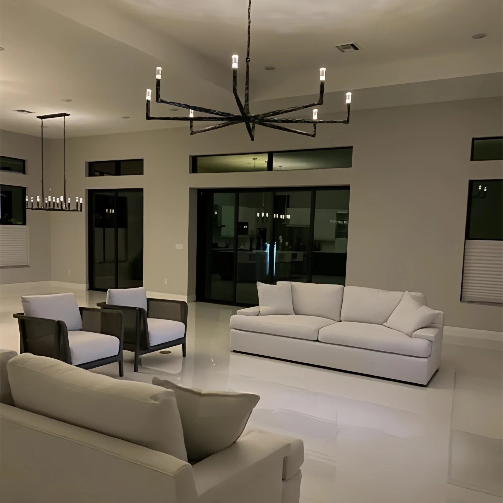 Thaddaus Hand-Forged Round Chandelier Stylish Hanging Light for Dining Area-