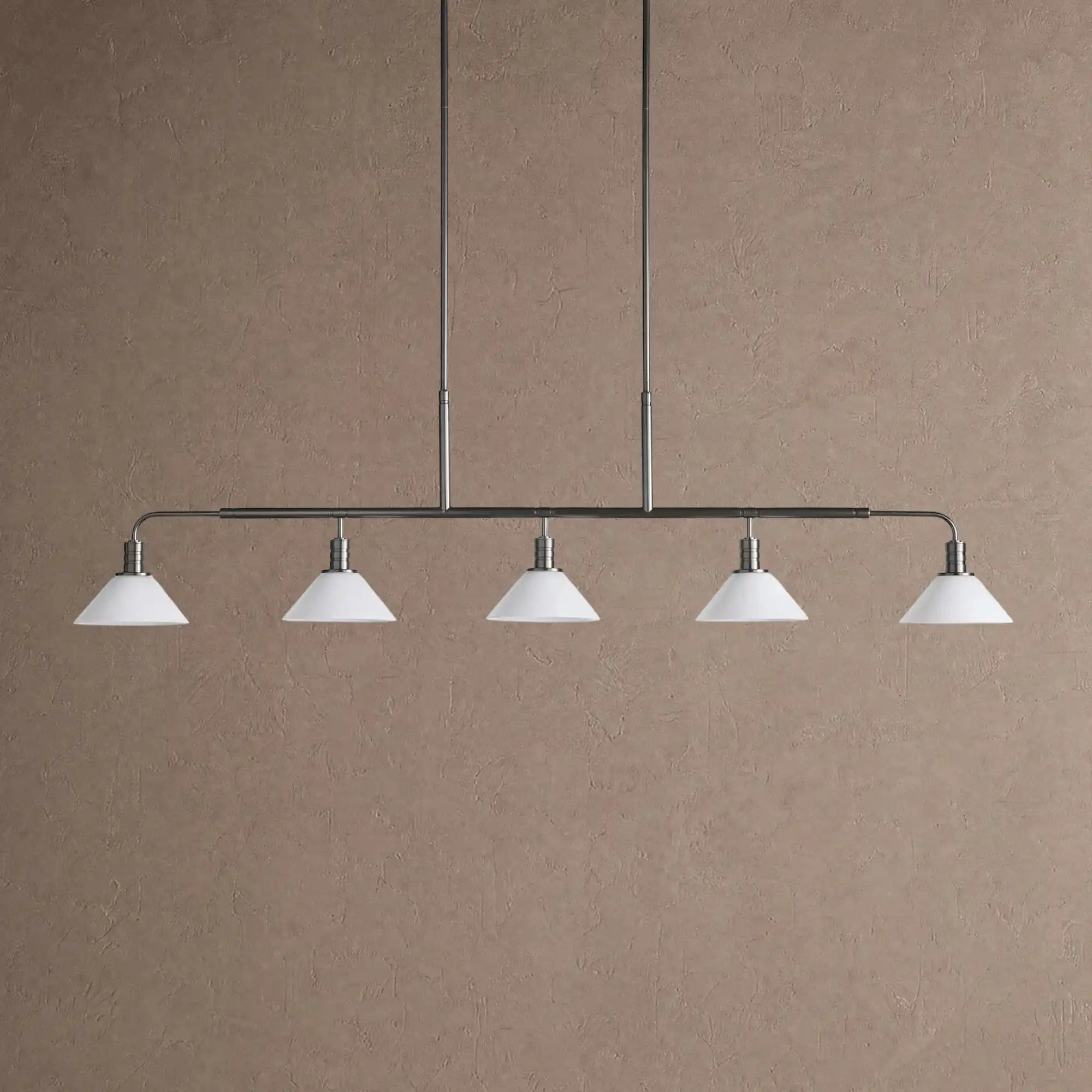 Theron Glass Linear Chandelier - 60"MilkBrassBlushlighting