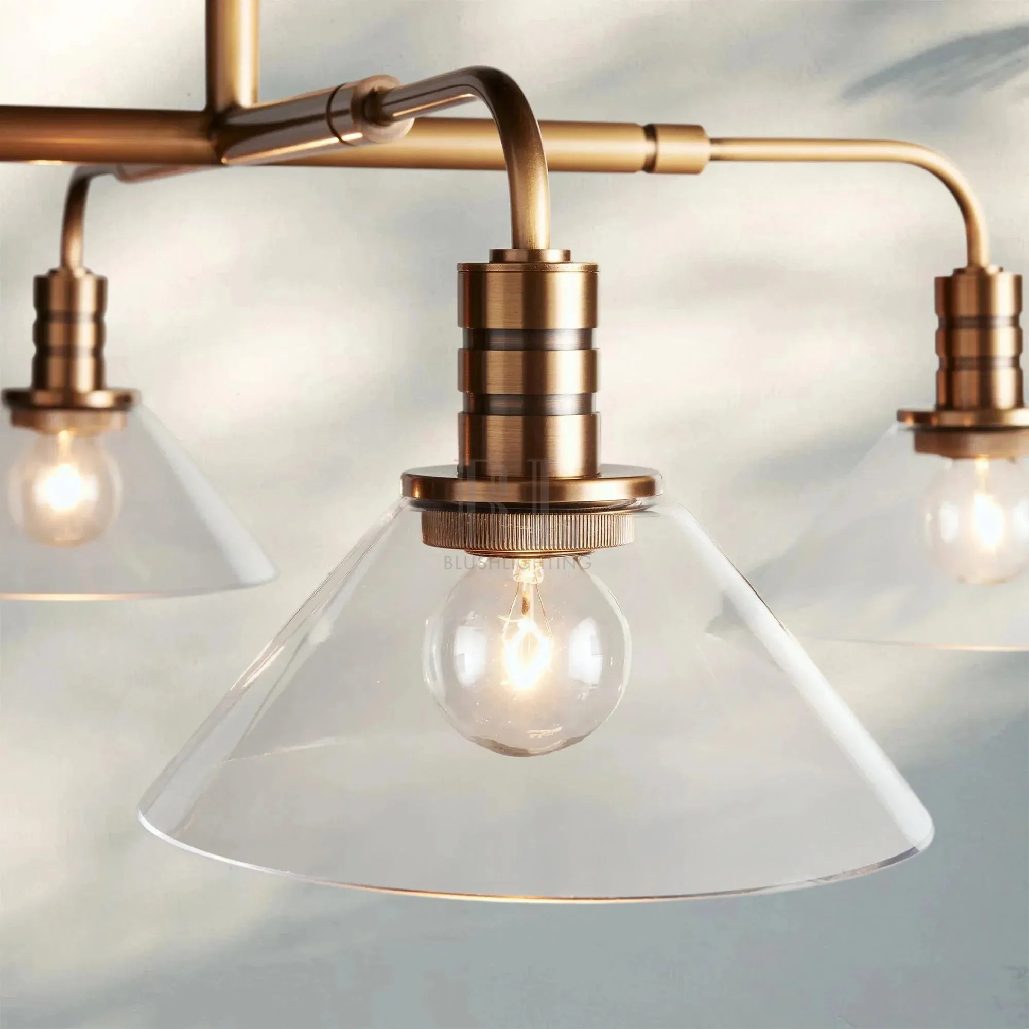 Theron Glass Round Chandelier 30'' 52'' - Blushlighting