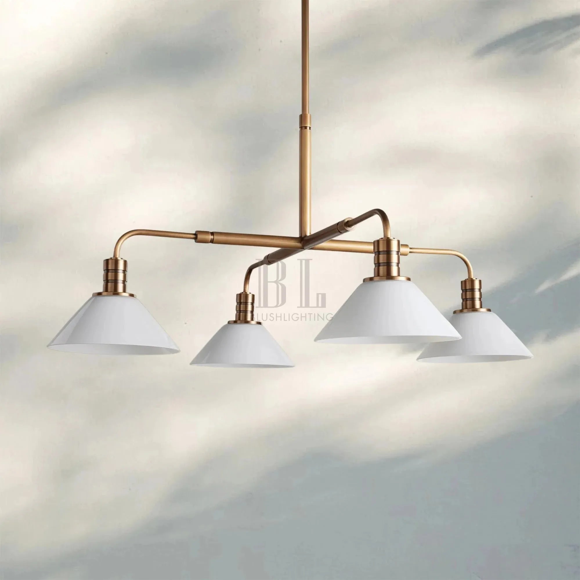 Theron Glass Round Chandelier 30'' 52'' - Blushlighting