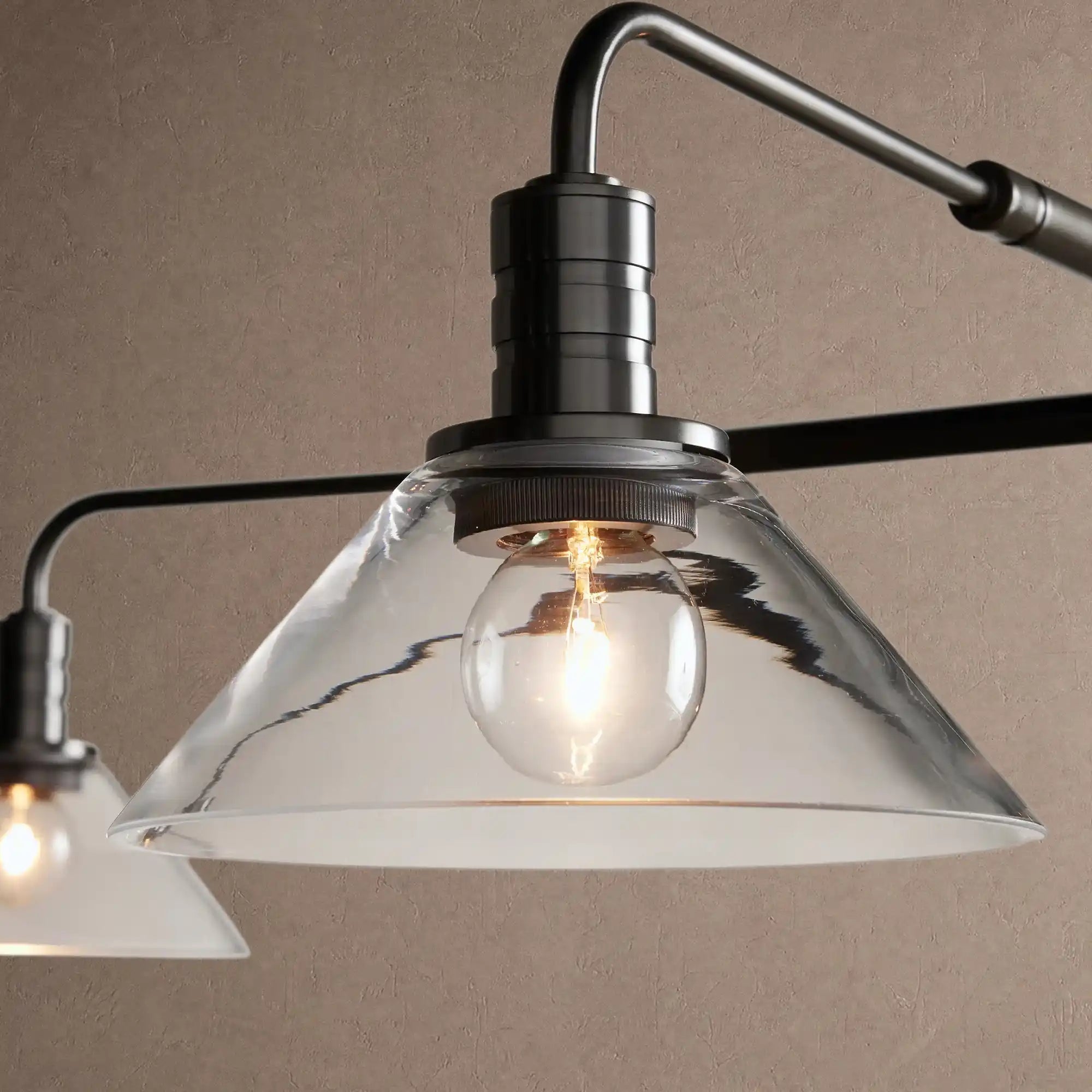 Theron Glass Round Chandelier 30'' 52'' - 52''BlackMilkBlushlighting