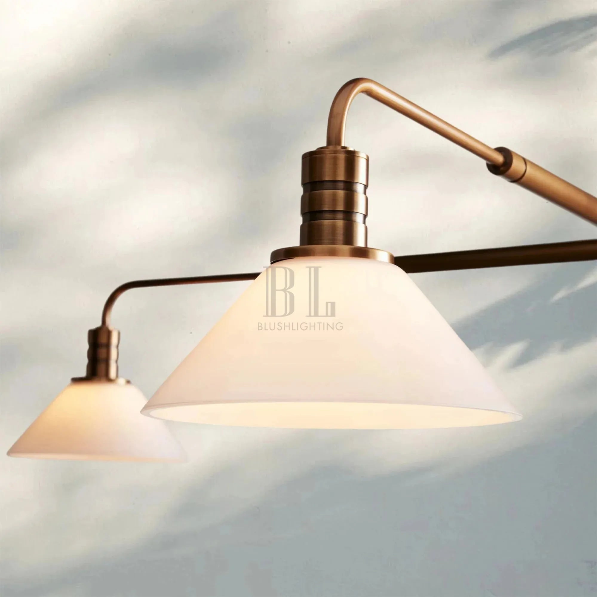 Theron Glass Round Chandelier 30'' 52'' - Blushlighting