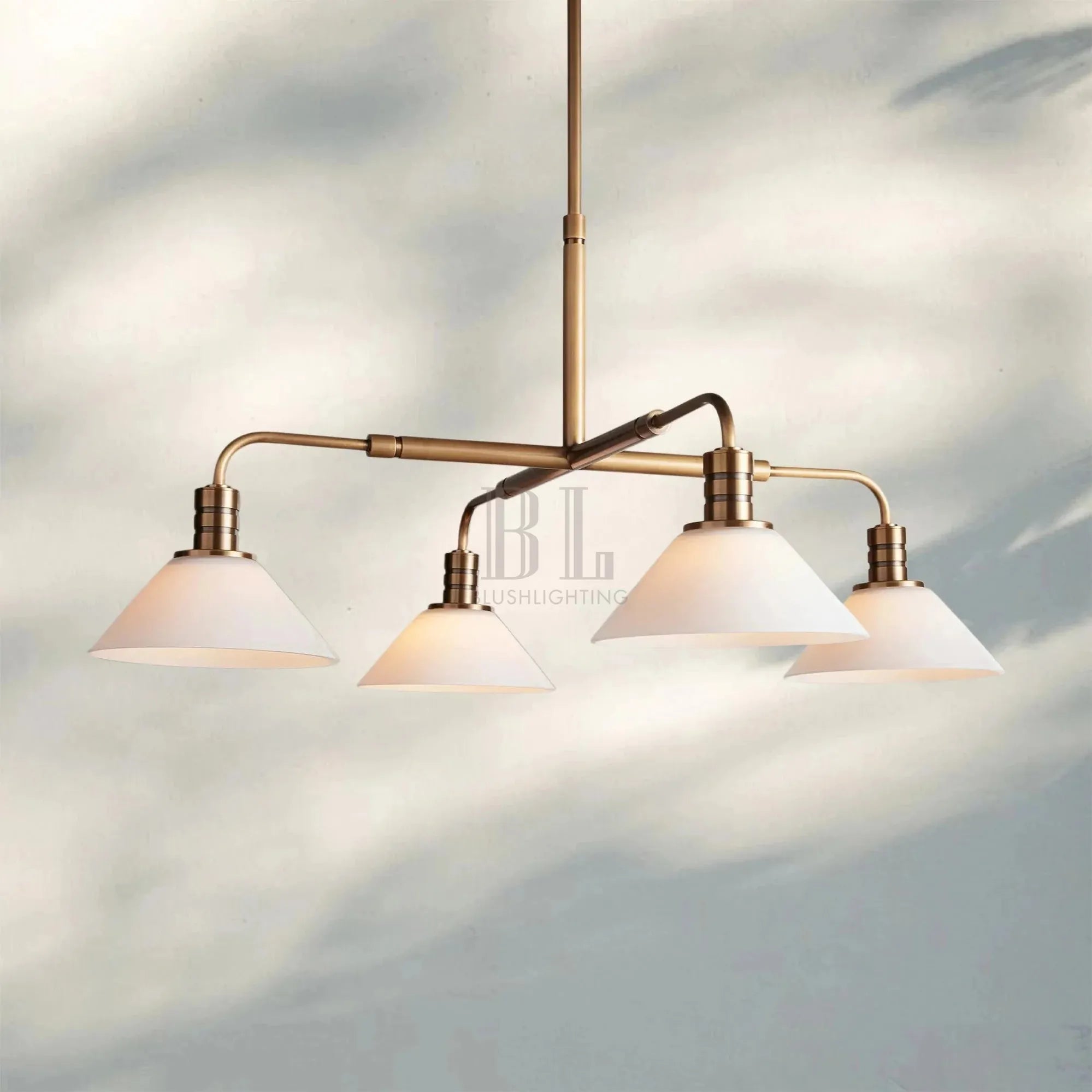 Theron Glass Round Chandelier 30'' 52'' - Blushlighting