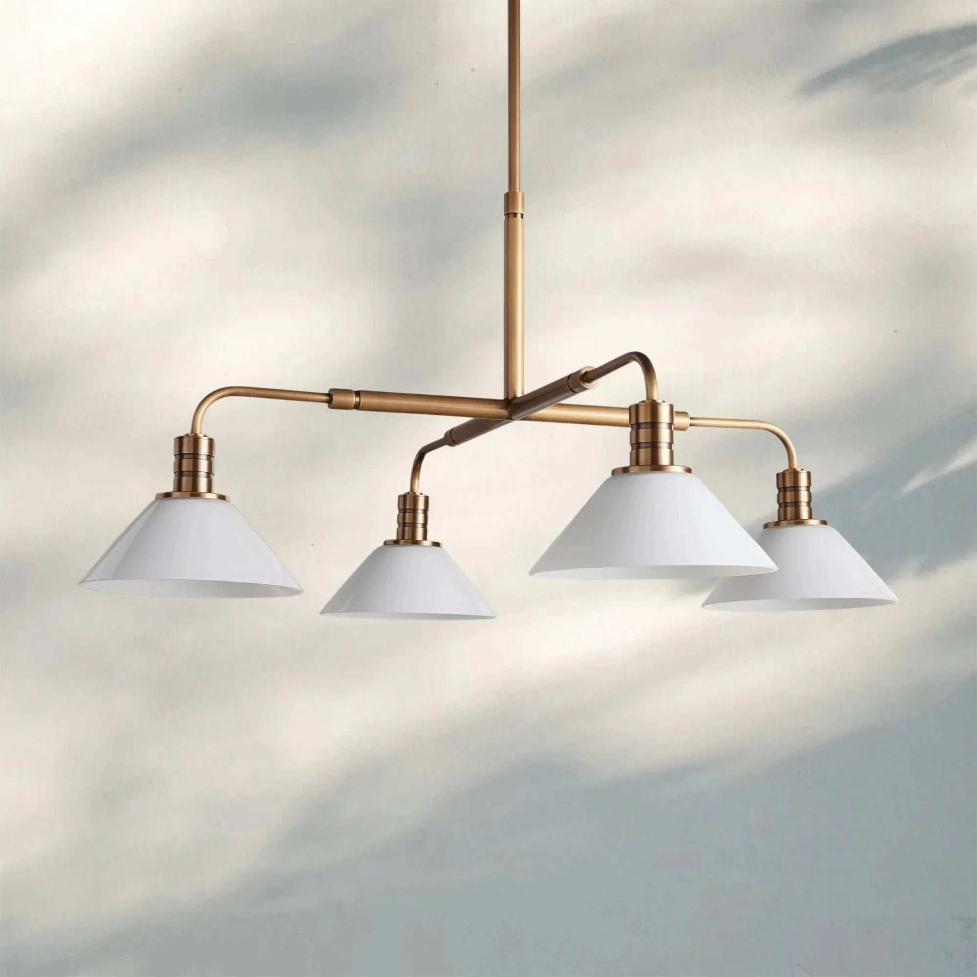 Theron Glass Round Chandelier 30'' 52'' - 52''BrassMilkBlushlighting