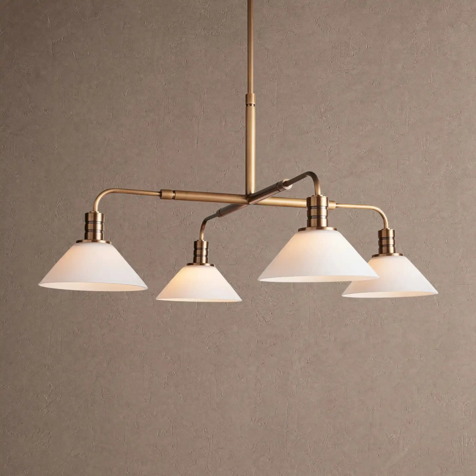 Theron Glass Round Chandelier 30'' 52'' - 30''BrassMilkBlushlighting