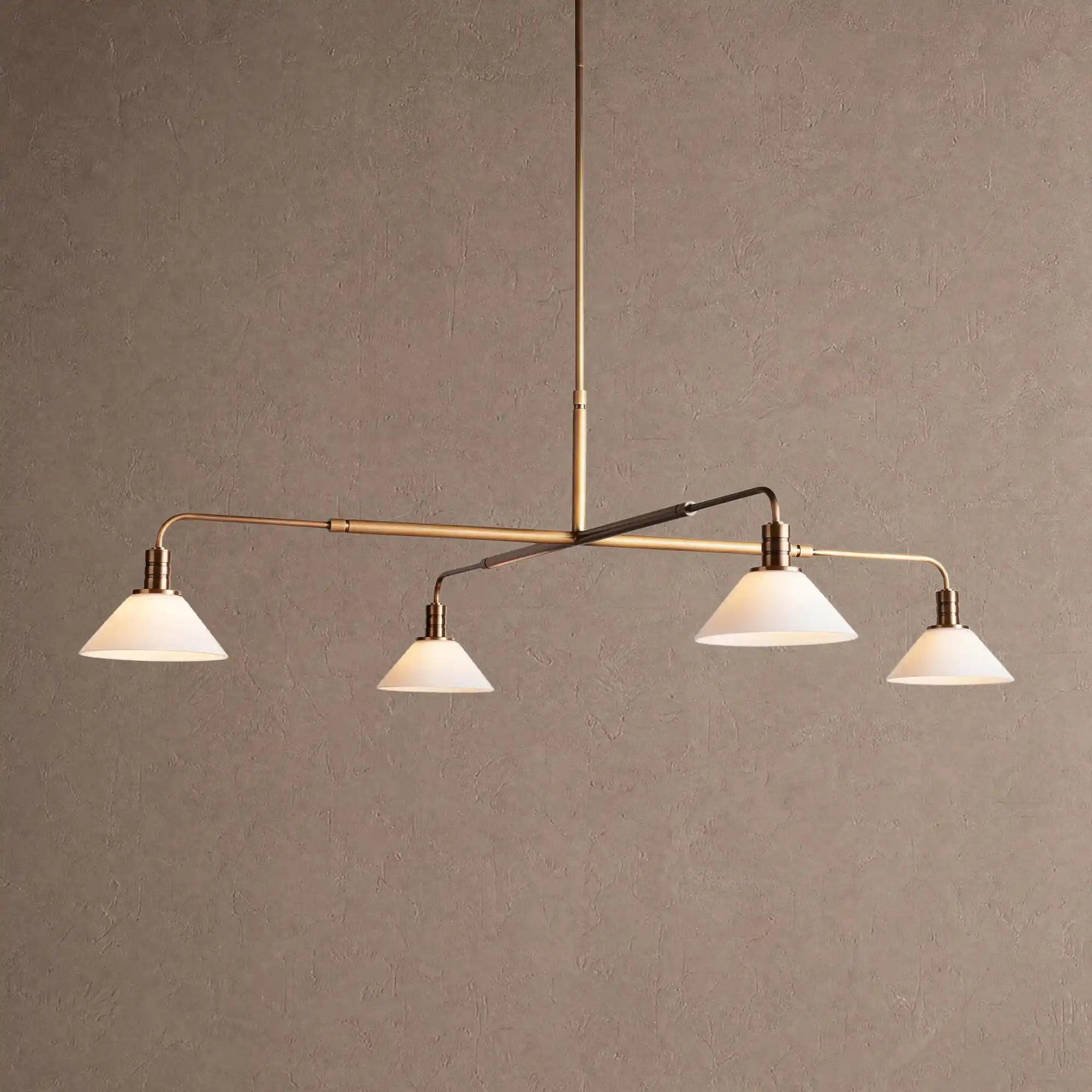 Theron Glass Round Chandelier 30'' 52'' - 52''BrassMilkBlushlighting