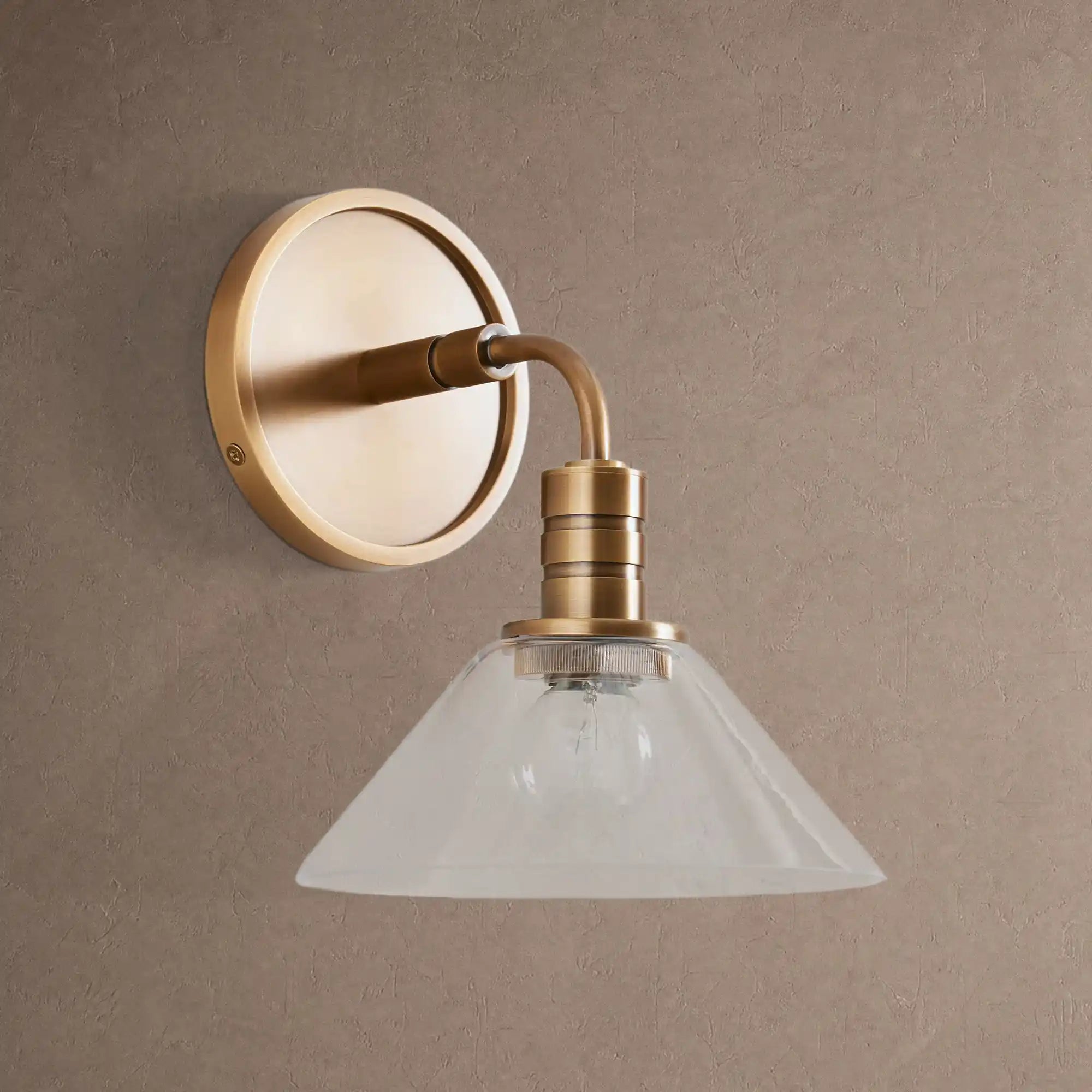 Theron Single Wall Sconce - ClearBlushlighting