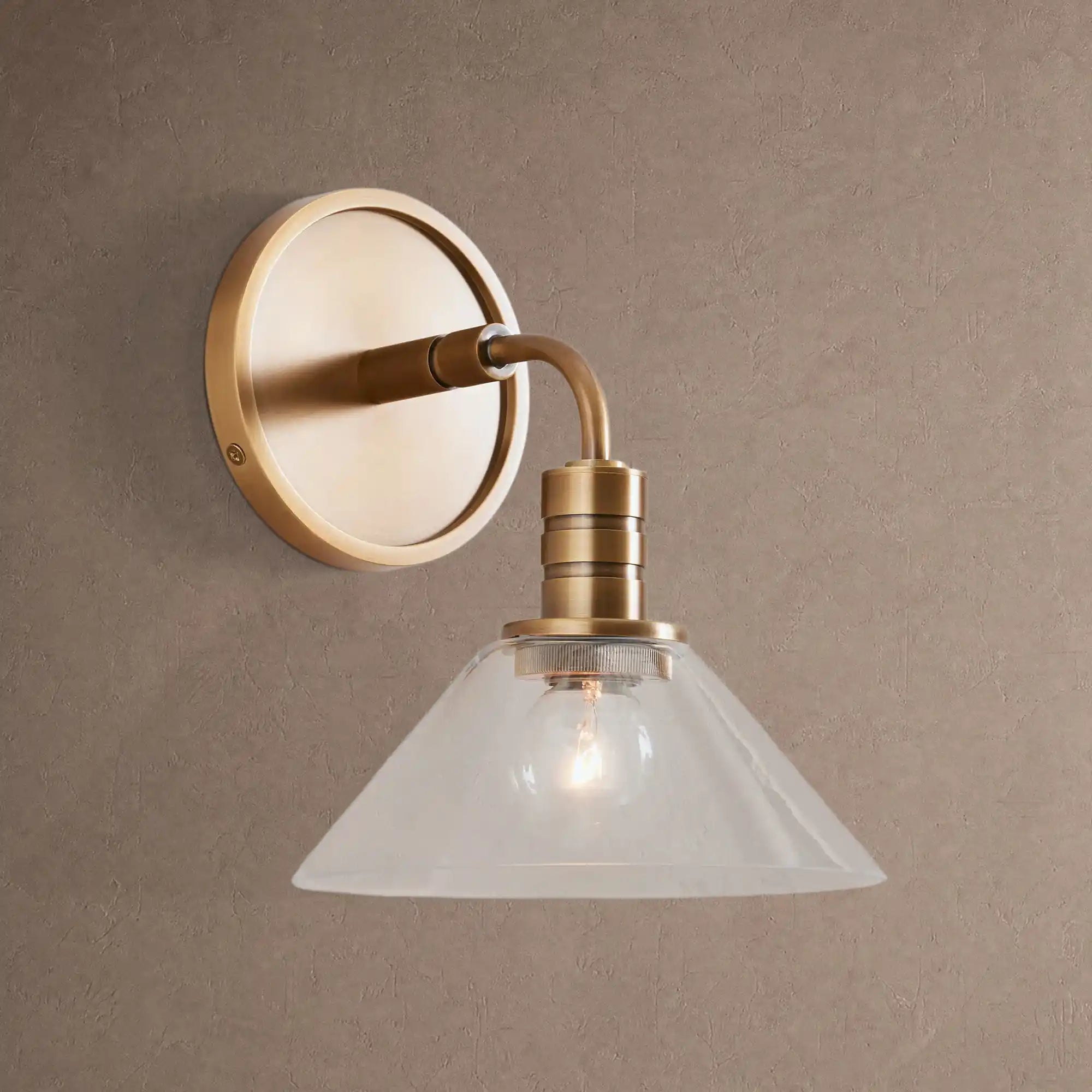 Theron Single Wall Sconce - ClearBlushlighting