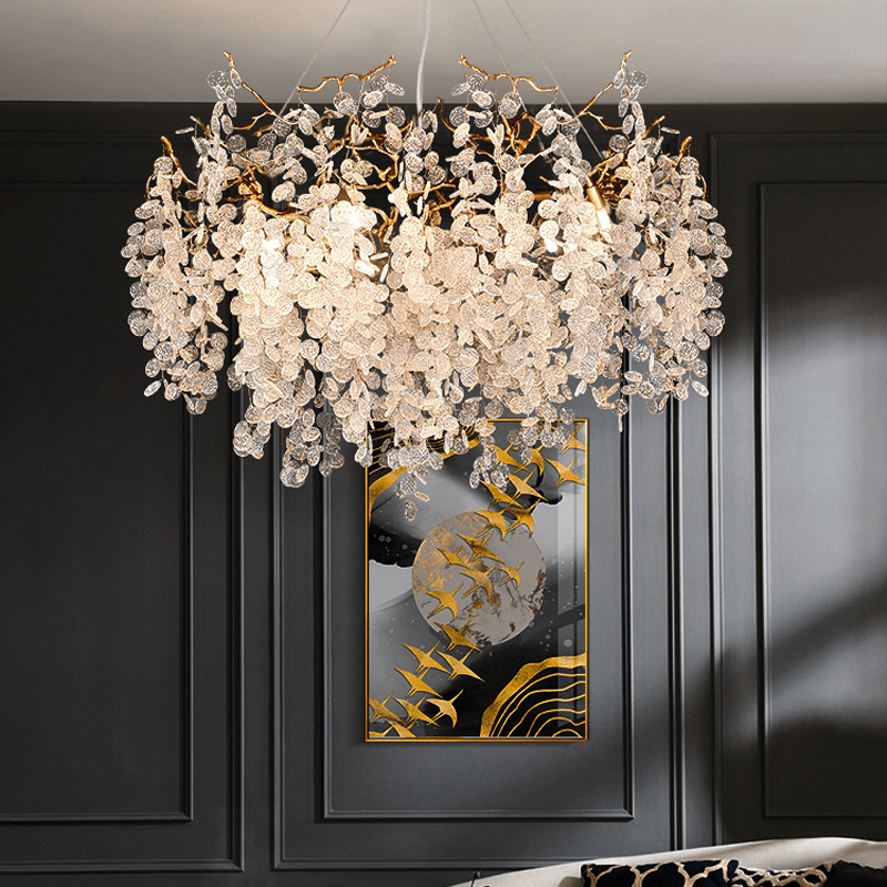 Thirza Tree Branch Crystal Chandelier - 23.62" diamBlushlighting