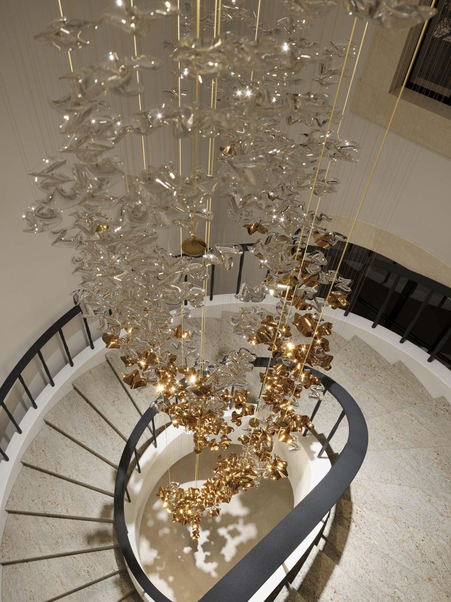 Tidal Art Glass Pendants (Without canopy)-Chandelier-Blushlighting-Blushlighting