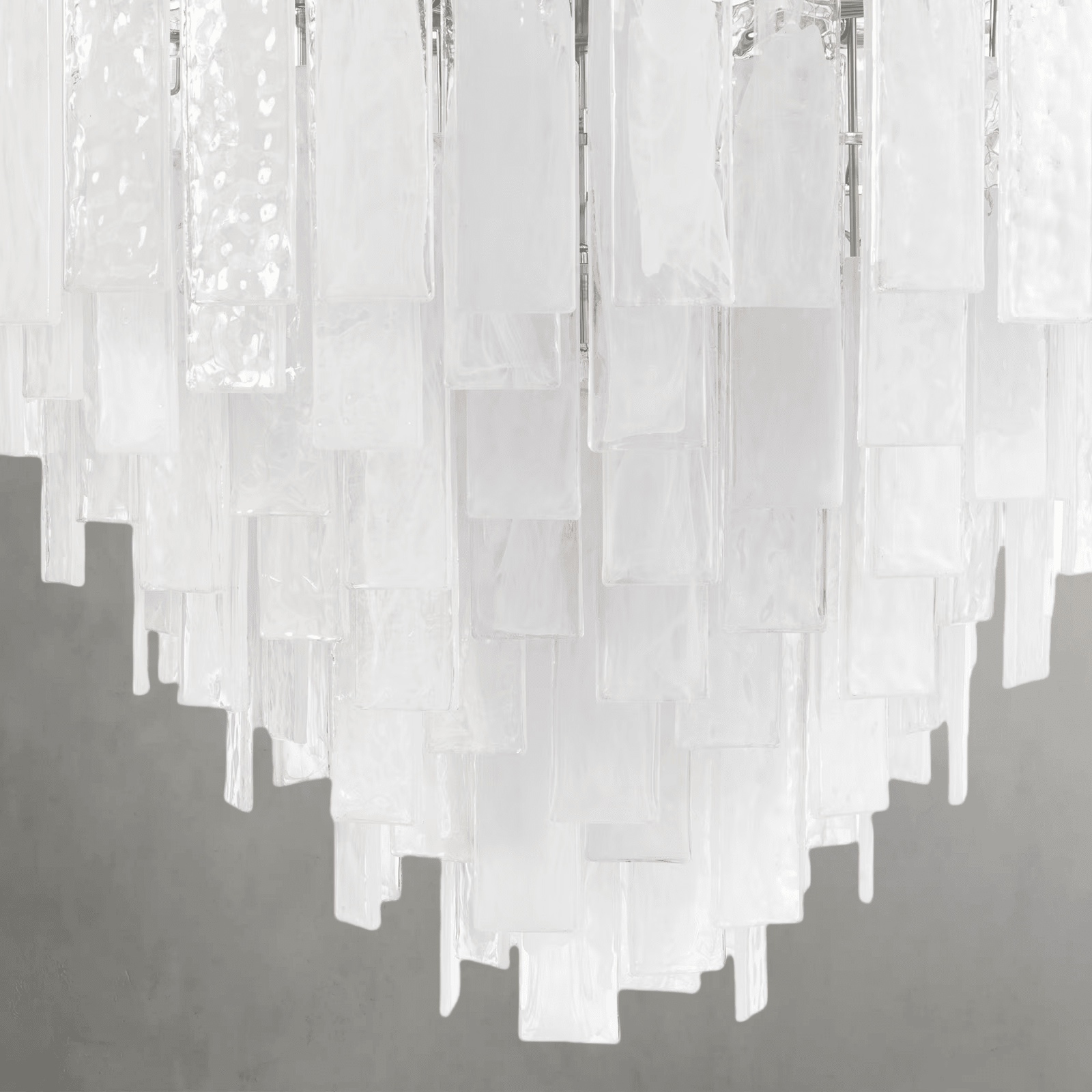 Tidelle Nickel Clear Glass Chandelier Large - Blushlighting