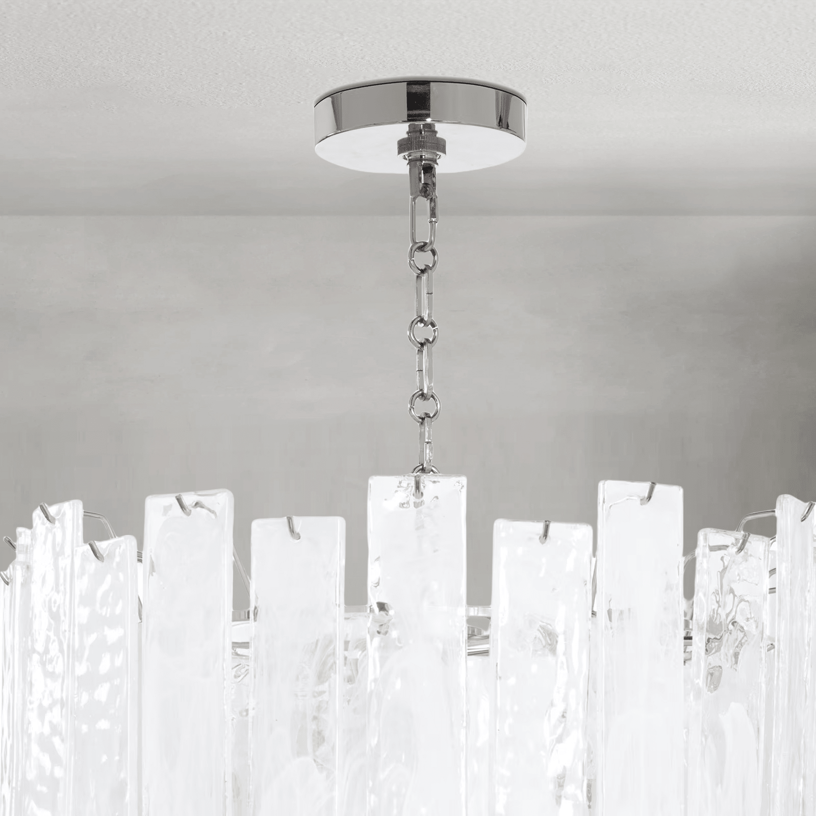 Tidelle Nickel Clear Glass Chandelier Small - Blushlighting