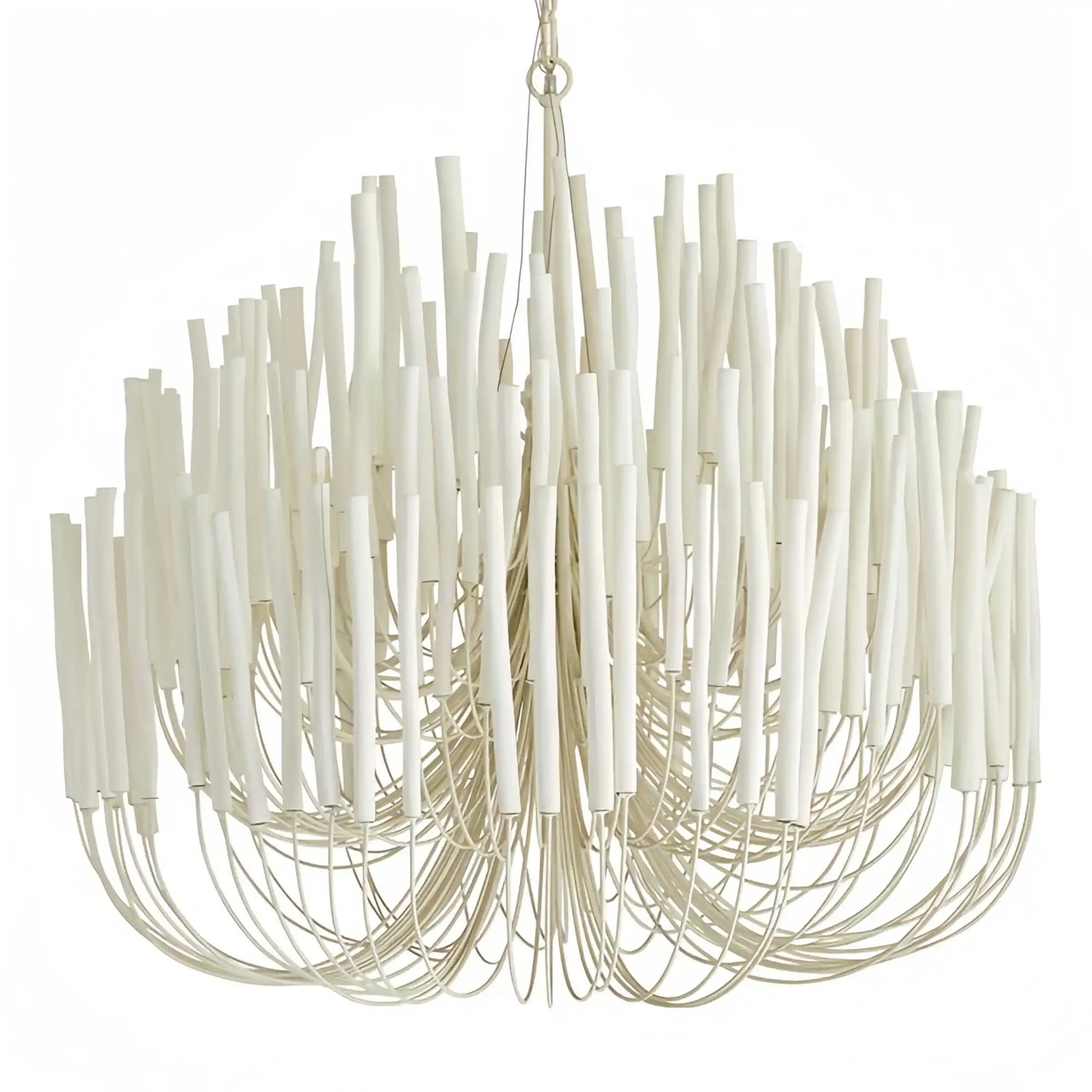 5/6-Light Modern Branch Modeling Chandelier in White or Black for Stylish Interiors-Chandeliers-Blushlighting