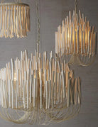 5/6-Light Modern Branch Modeling Chandelier in White or Black for Stylish Interiors-Chandeliers-Blushlighting