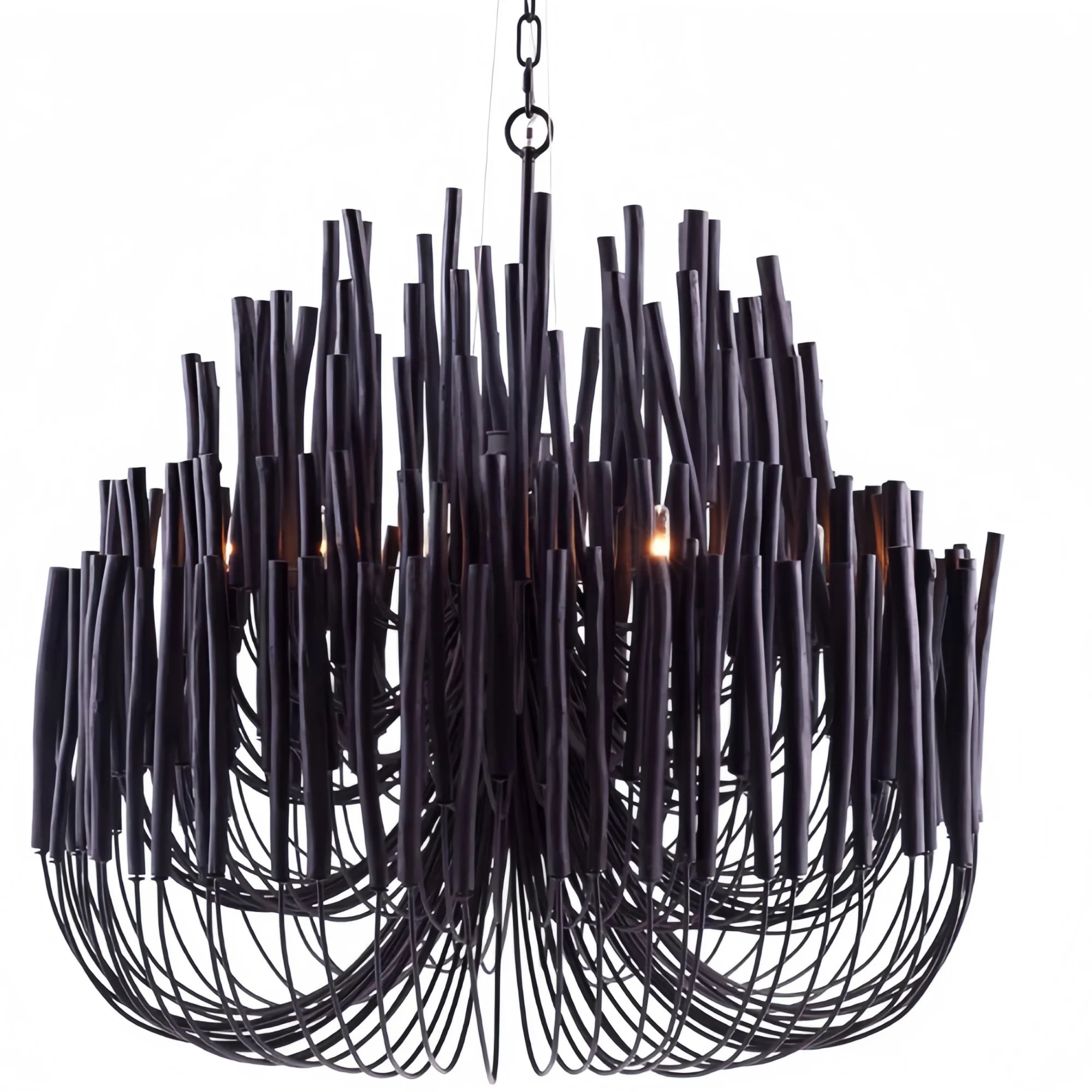 Tildalay Wide Chandelier 21" 36"-Chandelier-36"-Black-Blushlighting