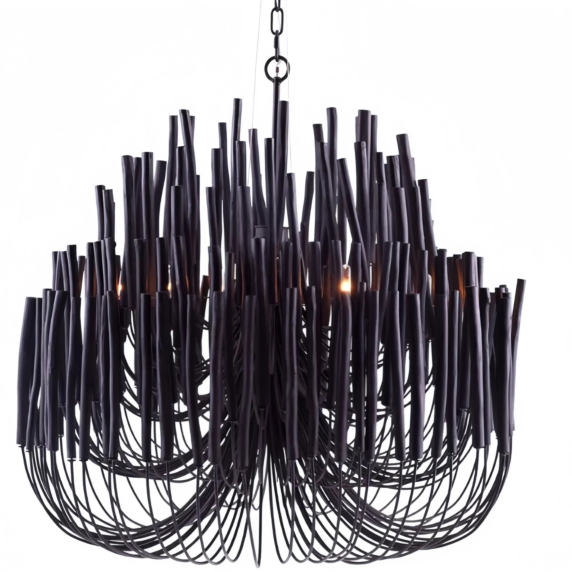 Tildalay Wide Chandelier 21" 36"-Chandelier-36"-Black-Blushlighting