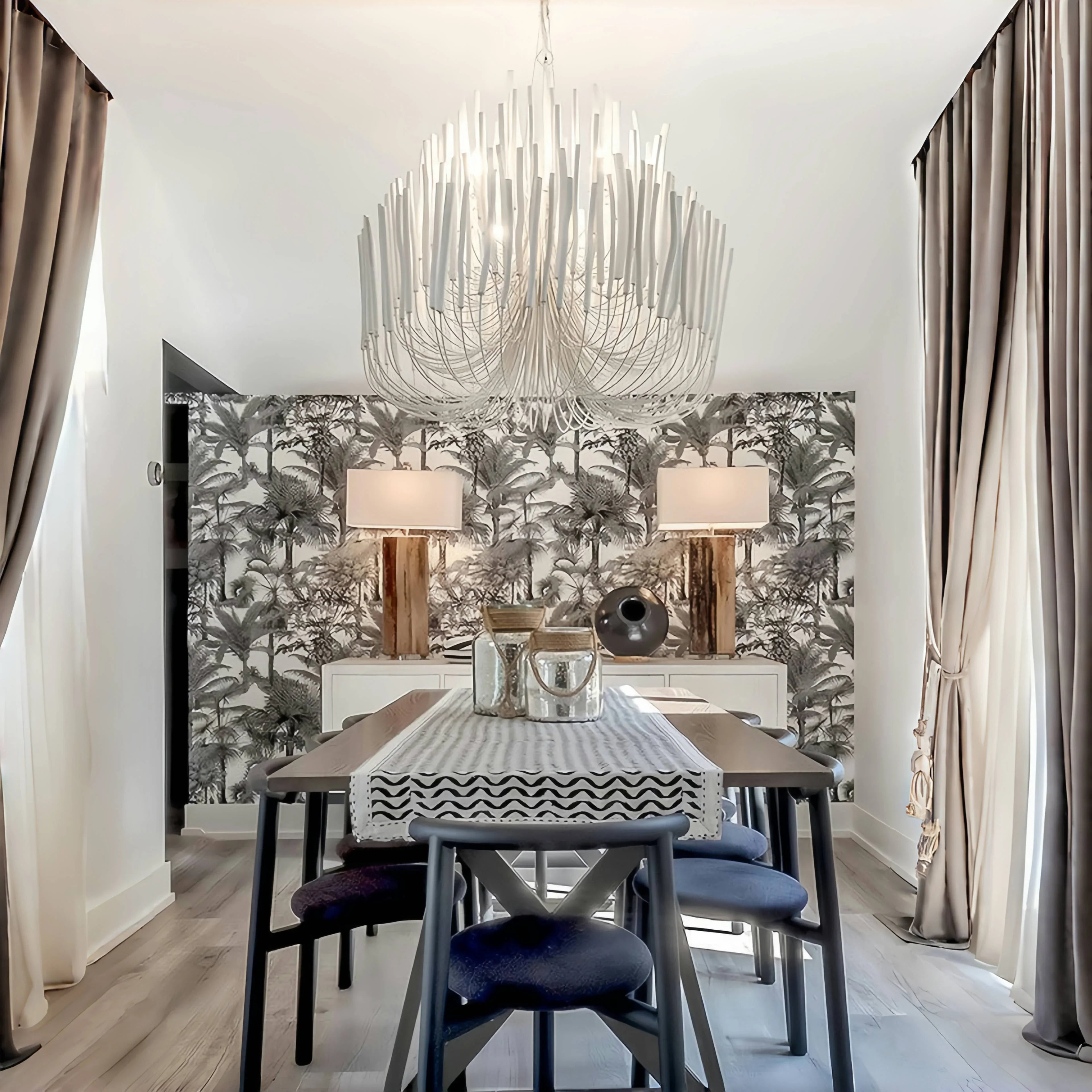 Tildalay Wide Chandelier 21" 36" - 36"WhiteBlushlighting