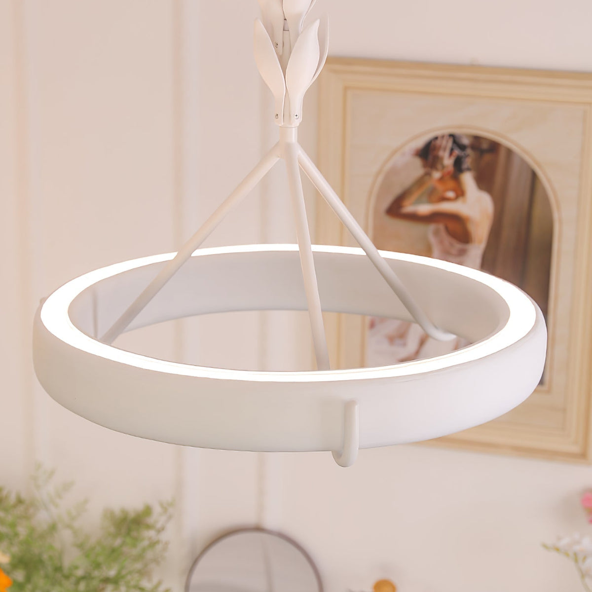 Tinsley Plaster Chandelier - D 60cm x H 60cm / ∅ 23.6″ x H 23.6″WhiteWarm WhiteBlushlighting