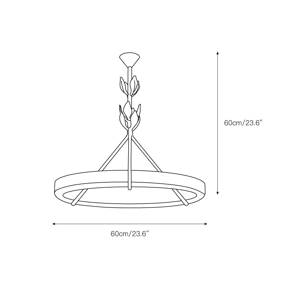 Tinsley Plaster Chandelier - D 60cm x H 60cm / ∅ 23.6″ x H 23.6″WhiteWarm WhiteBlushlighting