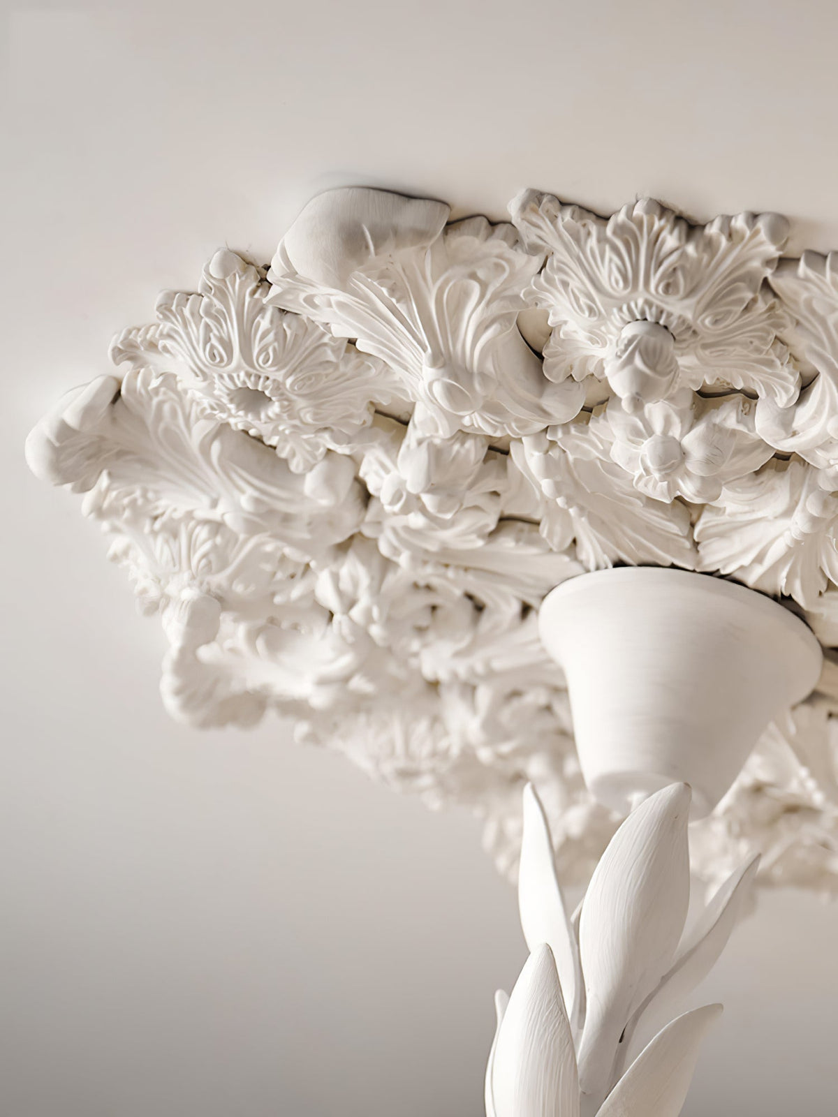 Tinsley Plaster Chandelier - D 60cm x H 60cm / ∅ 23.6″ x H 23.6″WhiteWarm WhiteBlushlighting