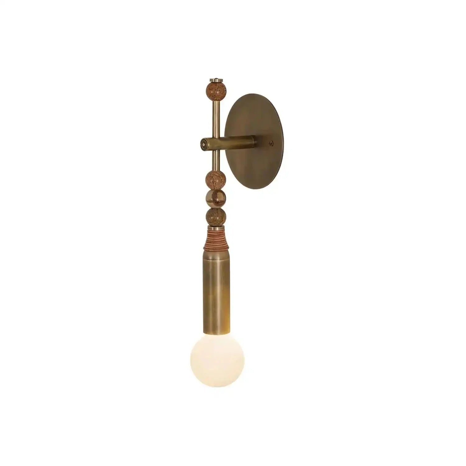 Toam Wall Lamp - D 5.9" x W 4.5" x H 18.9"Green Marble & Antique BrassBlushlighting