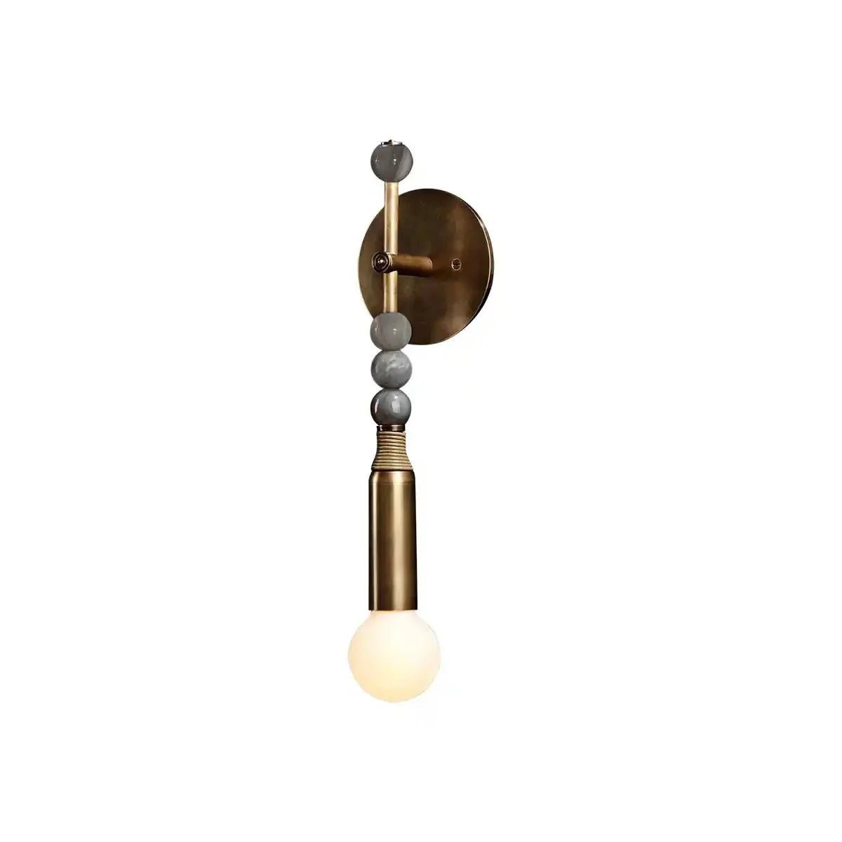 Toam Wall Lamp - D 5.9" x W 4.5" x H 18.9"Green Marble & Antique BrassBlushlighting