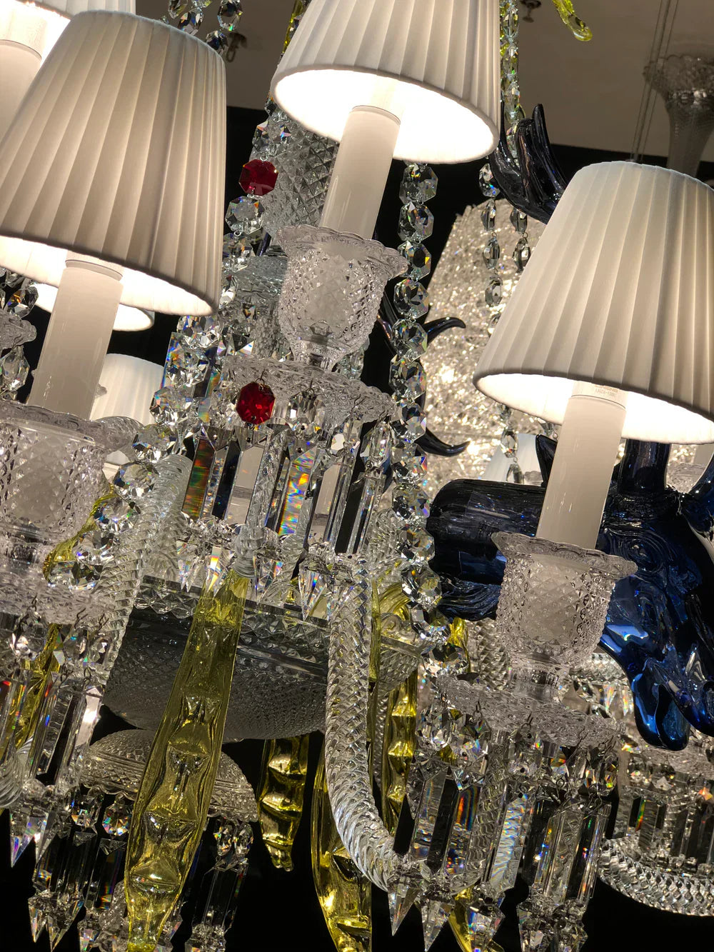 Traditional Colorful Candle Branch Blue Deer Crystal Chandelier for Living Room/Dining Room-Chandeliers-Blushlighting