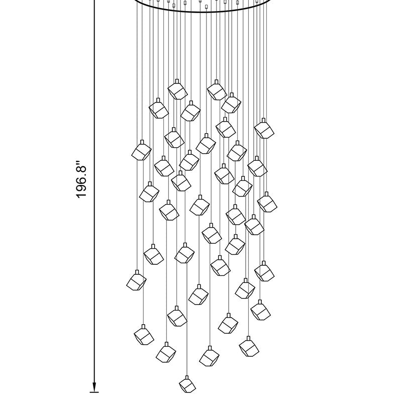 Transparent Crystal Chandelier-Blushlighting-Blushlighting
