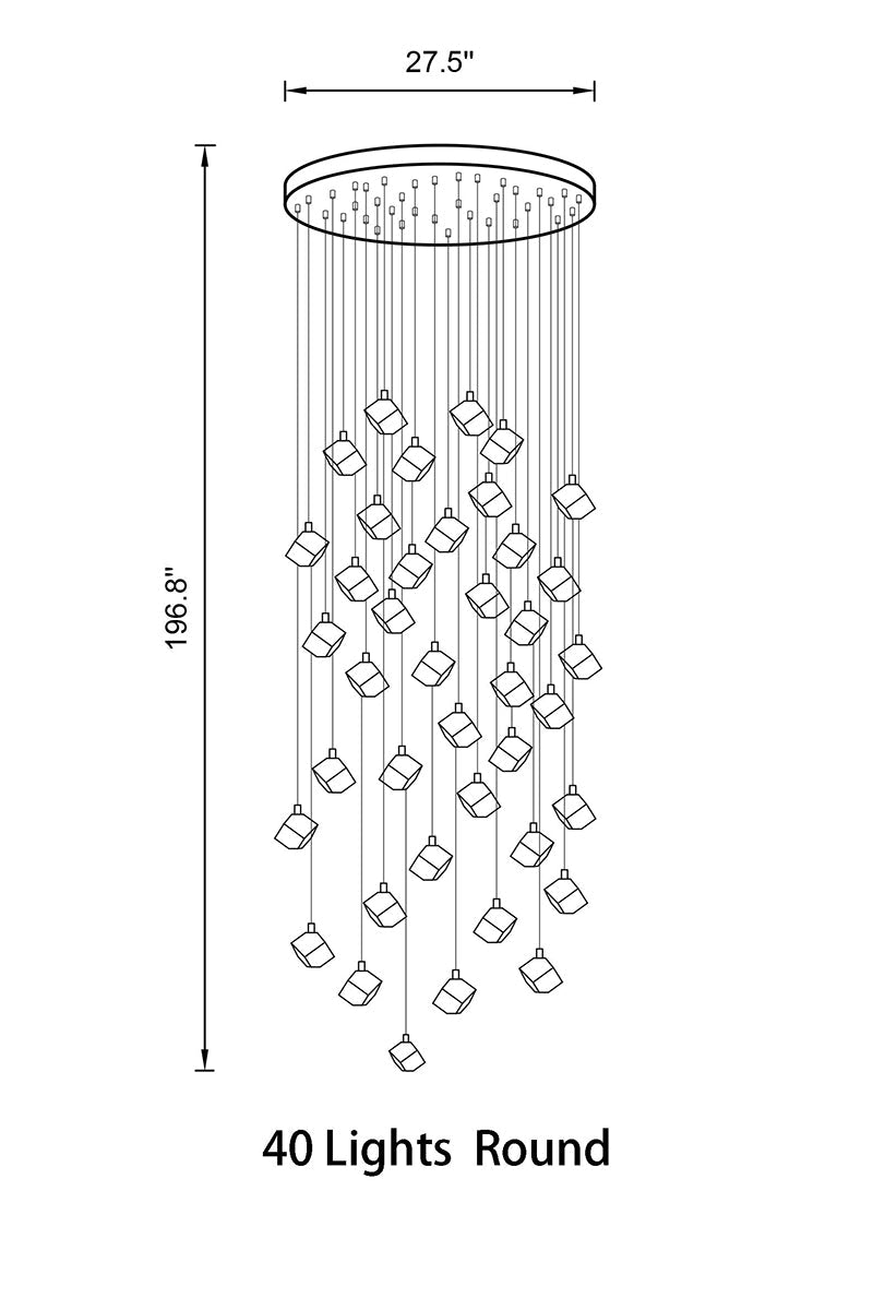 Transparent Crystal Chandelier-Blushlighting-Blushlighting