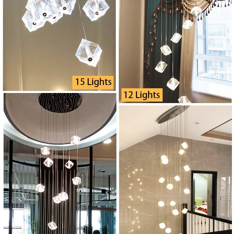 Transparent Crystal Chandelier-Blushlighting-Blushlighting