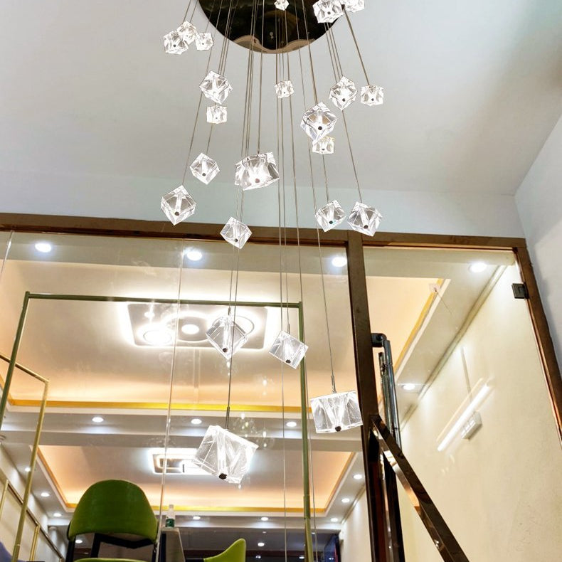 Transparent Crystal Chandelier-Blushlighting-Blushlighting