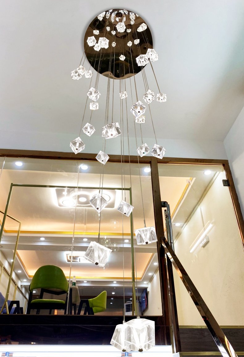Transparent Crystal Chandelier-Blushlighting-Blushlighting