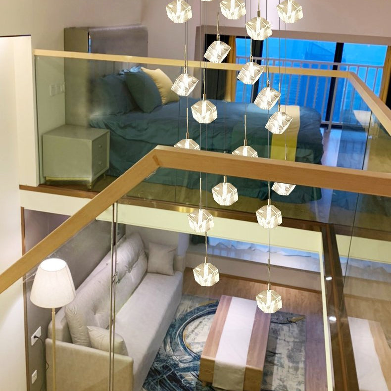 Transparent Crystal Chandelier-Blushlighting-Blushlighting