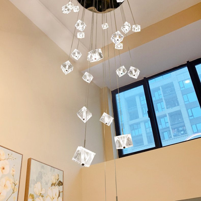 Transparent Crystal Chandelier-Blushlighting-Blushlighting