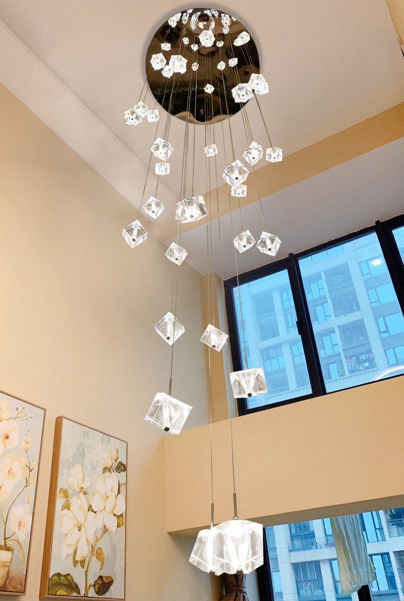 Transparent Crystal Chandelier-Blushlighting-Blushlighting