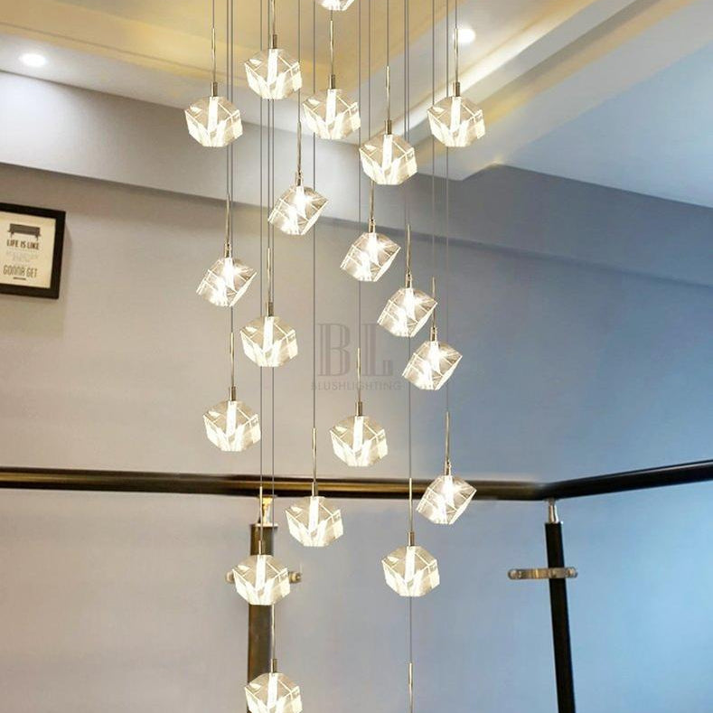 Transparent Crystal Chandelier-Blushlighting-Blushlighting