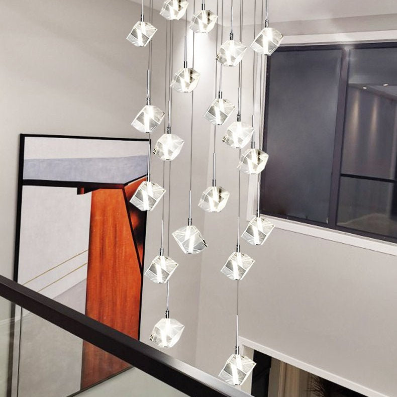 Transparent Crystal Chandelier-Blushlighting-Blushlighting
