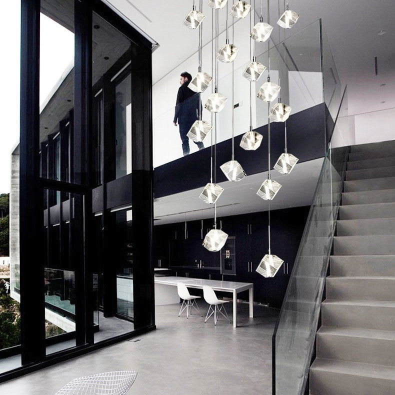 Transparent Crystal Chandelier-Blushlighting-Blushlighting