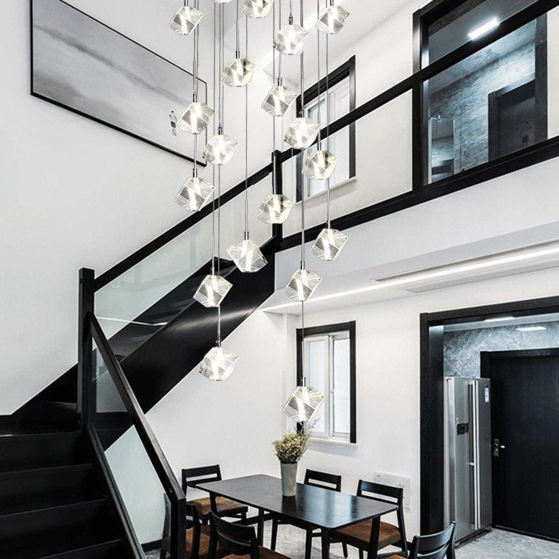 Transparent Crystal Chandelier-Blushlighting-Blushlighting