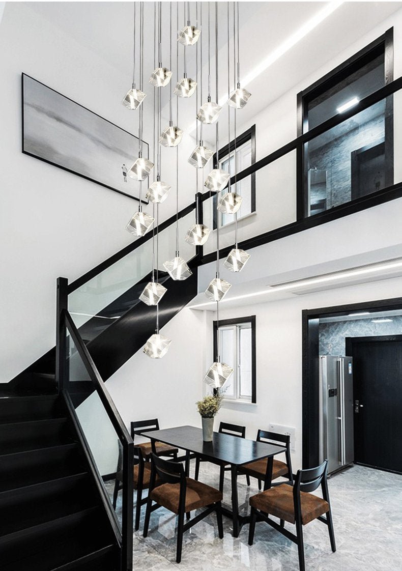 Transparent Crystal Chandelier-Blushlighting-Blushlighting