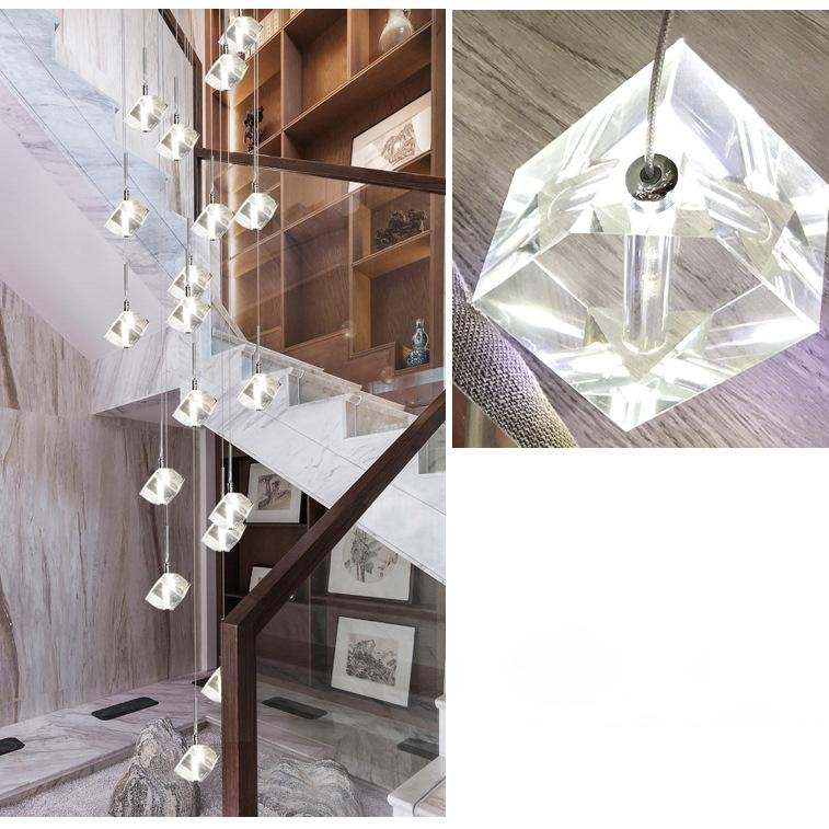 Transparent Crystal Chandelier-Blushlighting-Blushlighting