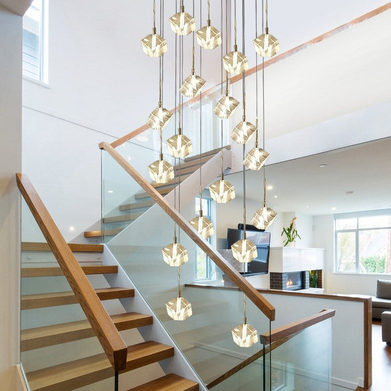Transparent Crystal Chandelier-Blushlighting-Blushlighting