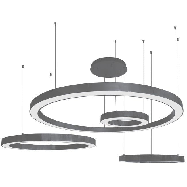 Travara Multi Light Chandelier - Polished Gunmetal59”Blushlighting