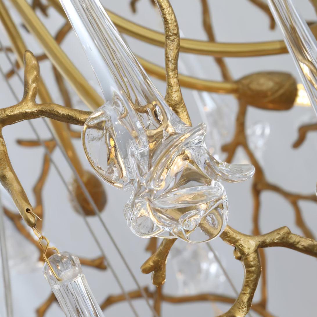 Tree Branch Staircase Chandelier - ∅ 59″ x H 141.7″ / Dia 150cm x H 360cmBrasssuitable for spaces over 12 feet(Weight over 300 lbs )Blushlighting