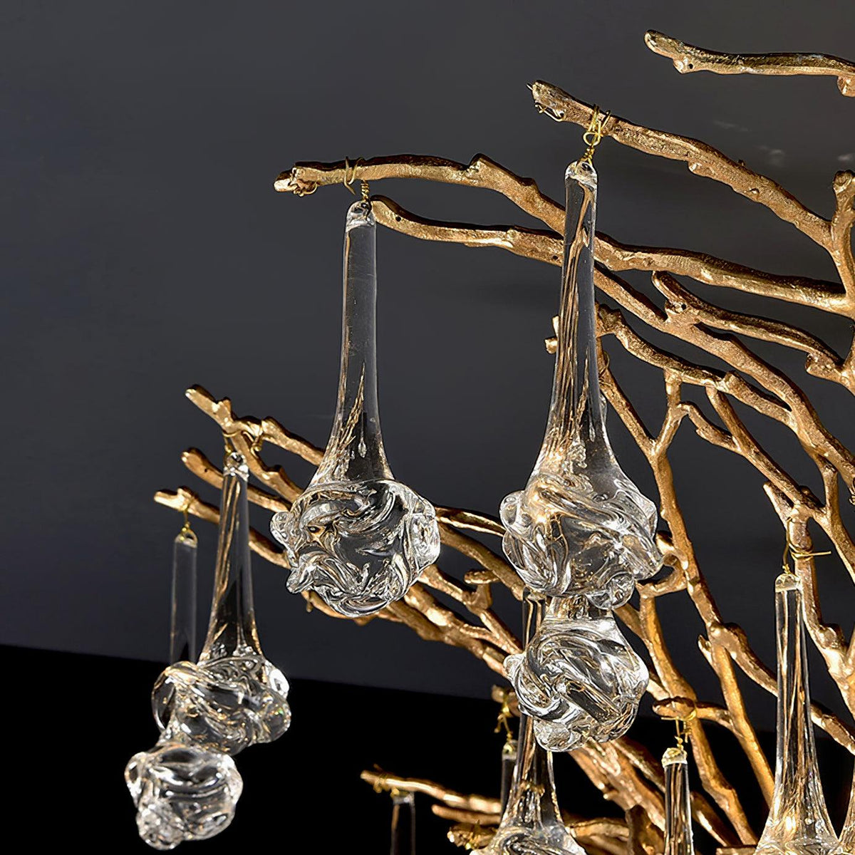 Tree Branch Staircase Chandelier - ∅ 59″ x H 141.7″ / Dia 150cm x H 360cmBrasssuitable for spaces over 12 feet(Weight over 300 lbs )Blushlighting