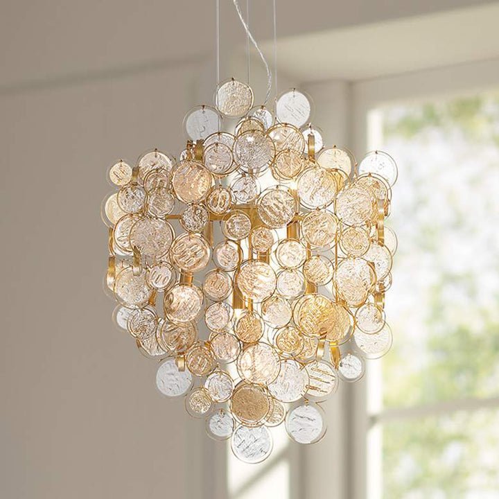 Trento Clustered Glass Pendant - BrassBlushlighting