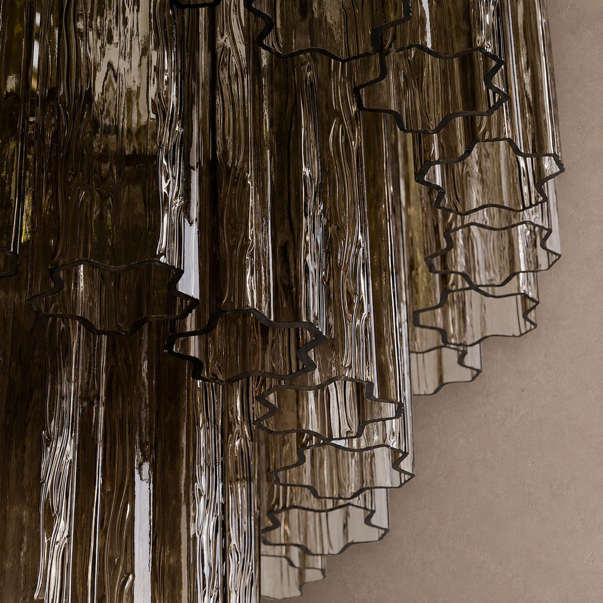 Treviso Tiered Chandelier - Smoked Quartz28"Blushlighting