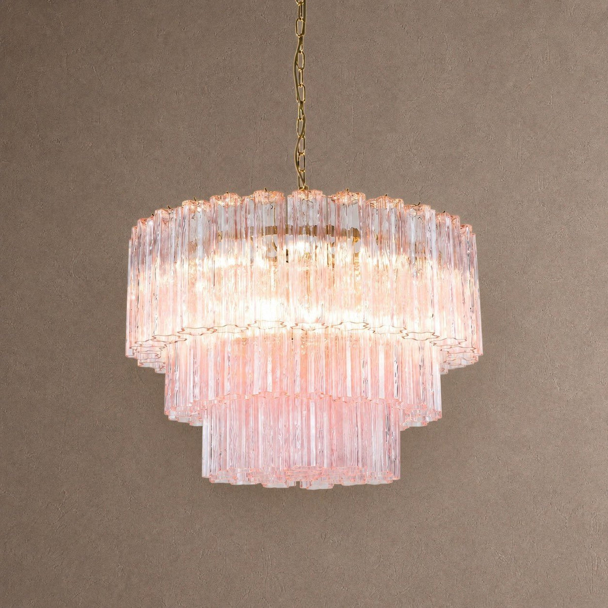 Treviso Tiered Chandelier - Smoked Quartz28"Blushlighting