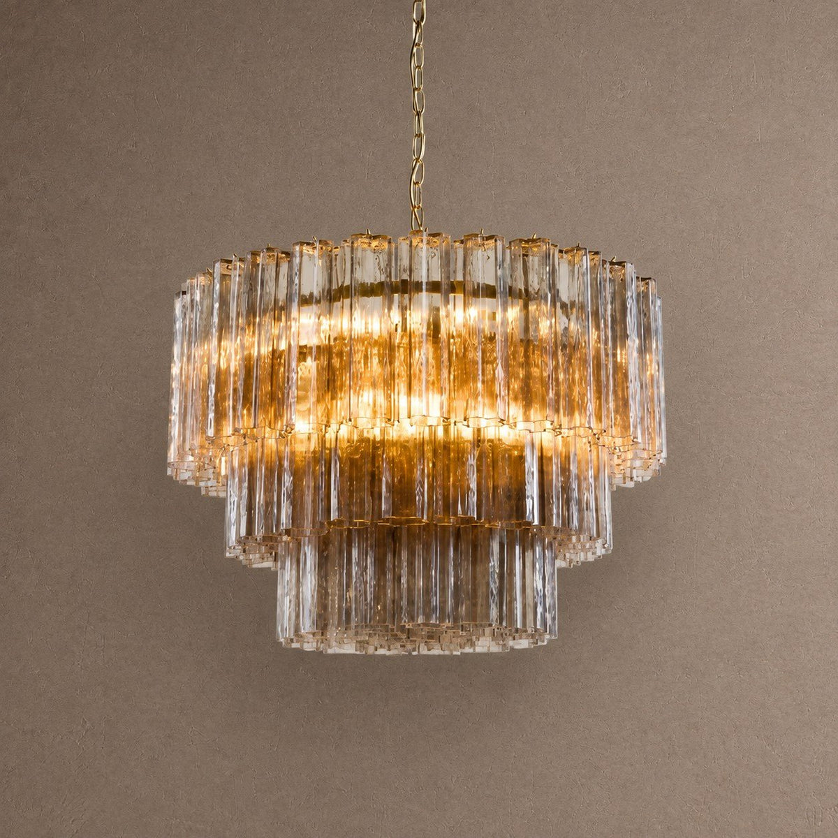 Treviso Tiered Chandelier - Smoked Quartz28"Blushlighting