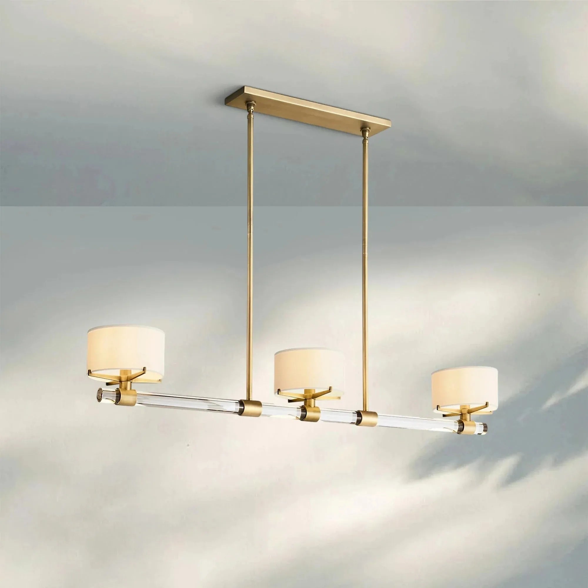 Trumane Linear Chandelier 54" 72'' - Blushlighting